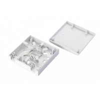 Коробка оптическая настенная 2-портовая, белый Eurolan (12B-00-SC-02WT)