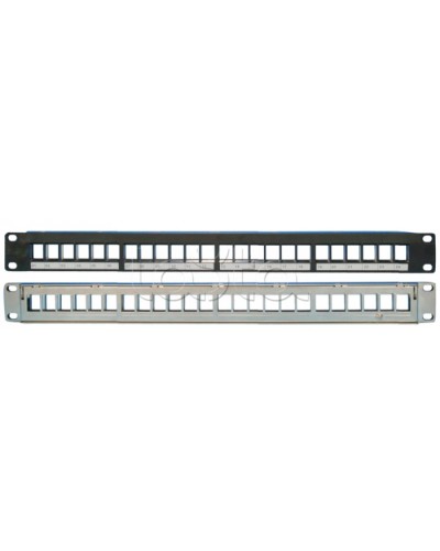 Наборная коммутационная панель 19”, 1U, 24 порта UTP/FTP Eurolan (27F-00-24BL) в Прокопьевске Коннекторы Pintop.ru