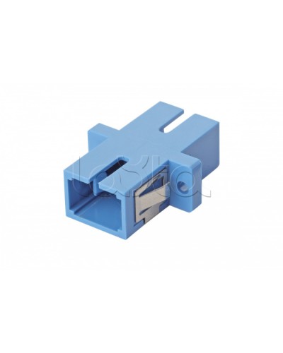 Оптический адаптер OS2, симплекс SC, с фланцами, синий Eurolan (36A-S2-SC-02BU) в Прокопьевске Проходные адаптеры и розетки оптические Pintop.ru