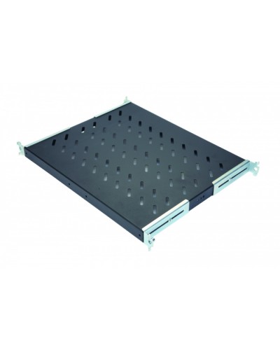 Полка стационарная 1U до 50 кг, 740 мм, черный антрацит Eurolan (60A-01-0A-09BL) в Прокопьевске Полки для шкафов и стоек Pintop.ru