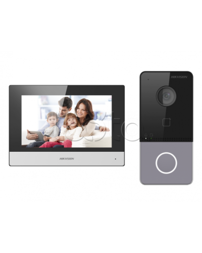 Комплект IP видеодомофона с Wi-Fi Hikvision DS-KIS603-P(C) в Прокопьевске Комплекты домофонов Pintop.ru