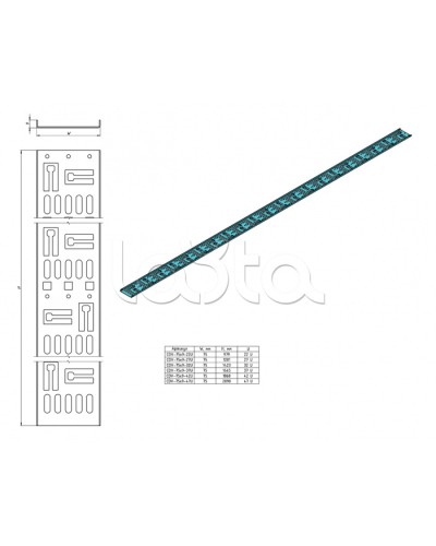 Организатор-лоток Hyperline CDV-M-75x9-42U-RAL9005 в Прокопьевске Кабельные органайзеры Pintop.ru