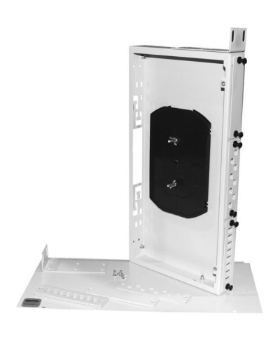 Бокс оптический универсальный 19, от 8 до 24 портов (SC, duplex LC, ST, FC), со сплайс пластиной, без пигтейлов и проходных адаптеров Hyperline FO-19R-1U-3xSLT-W140H42-24UN-GY в Прокопьевске Кросс оптический Pintop.ru