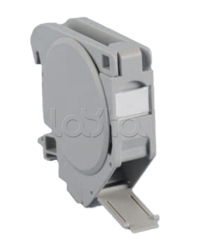 Крепление на DIN-рейку для модулей Keystone Jack c крышками Hyperline FP-IE-DIN-KJ-1A-GY в Прокопьевске Коммутационные изделия Pintop.ru