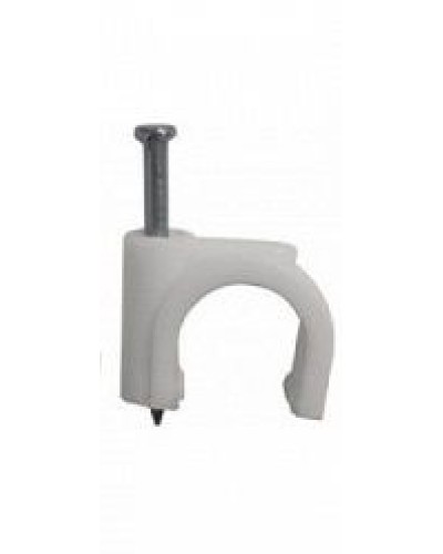 Скоба пластиковая с гвоздем (клипса), макс. Диаметр Hyperline (GC-1C) в Прокопьевске Держатели, клипсы, скобы Pintop.ru