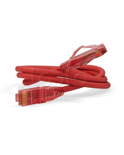 Патч-корд U/UTP Hyperline PC-LPM-UTP-RJ45-RJ45-C5e-0.3M-LSZH-RD в Прокопьевске Патчкорды (медные) Pintop.ru