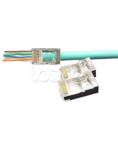 Разъем легкой оконцовки RJ-45 (8P8C) под витую пару Hyperline (PLEZ-8P8C-U-C5-SH-100) в Прокопьевске Патч-корды и пигтейлы Pintop.ru