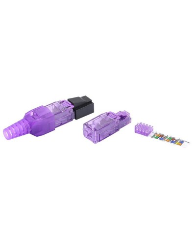Разъем RJ-45 8P8C Hyperline PLUD-8P8C-S-C6-VL в Прокопьевске Коннекторы и разъемы Pintop.ru