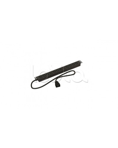 Блок розеток горизонтальный черн Hyperline (SHE19-12IEC-2.5AIEC) в Прокопьевске Блоки розеток Pintop.ru