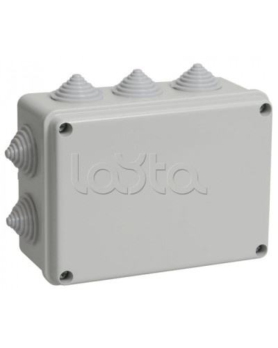 Коробка распаячная KM41241 для о/п 150x110x70мм IP44 10 кабель вводов IEK (UKO10-150-110-070-K41-44) в Прокопьевске Распределительные коробки Pintop.ru