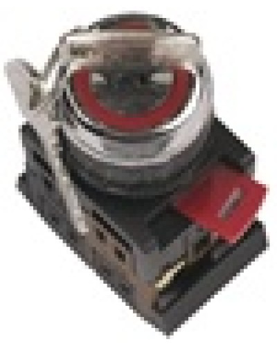 Переключатель AKS-22 с ключом на 2 фиксир.положения I-O 1з+1р черный IEK BSW10-AKS-2-K02 в Прокопьевске Аксессуары для стоек и шкафов Pintop.ru