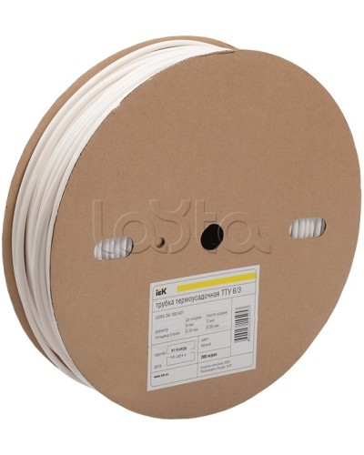 Трубка термоус. ТТУ (ТУТ) 20/10(дл.100м) белая. IEK(UDRS-D20-100-K01) в Прокопьевске Дополнительное оборудование для ОПС Pintop.ru