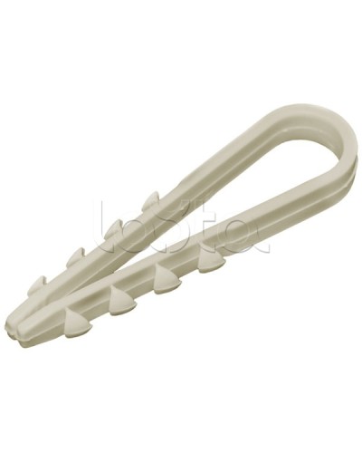 Дюбель-хомут 5-8 мм нейлон белый (100шт) IEK UHH35-5-8-100 в Прокопьевске Стяжки-хомуты Pintop.ru