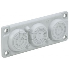 TITAN Ввод кабельный мембр. 6 отв. d=6-59мм IP65 серый IEK (TI-00D-MC-006-65)