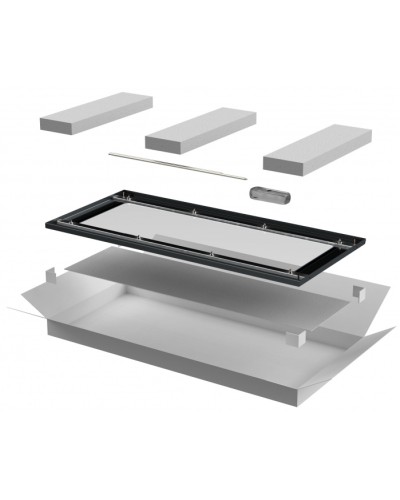 ITK LINEA E Дверь стеклянная 600мм шкафа 33U чер. (LE05-33U6X-DR) в Прокопьевске Аксессуары для стоек и шкафов Pintop.ru