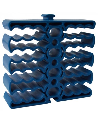 Кабельная гребенка на 24 кабеля, синяя LANMASTER (LAN-CCLP24-BL) в Прокопьевске Аксессуары для стоек и шкафов Pintop.ru