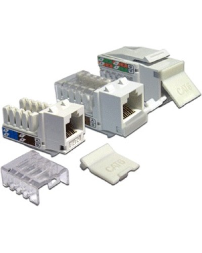 Модуль Keystone, RJ45, кат.6, UTP, 90 градусов, со встроенной шторкой, белый LANMASTER (LAN-OK45U6/90P-WH) в Прокопьевске Коннекторы Pintop.ru