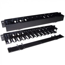 Кабельный органайзер 19" пластиковый, c крышкой, 1U LANMASTER (LAN-ORG/CVP-1U)