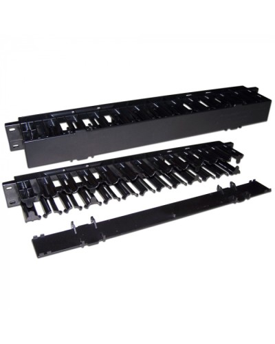 Кабельный органайзер 19 пластиковый, c крышкой, 1U LANMASTER (LAN-ORG/CVP-1U) в Прокопьевске Кабельные органайзеры Pintop.ru