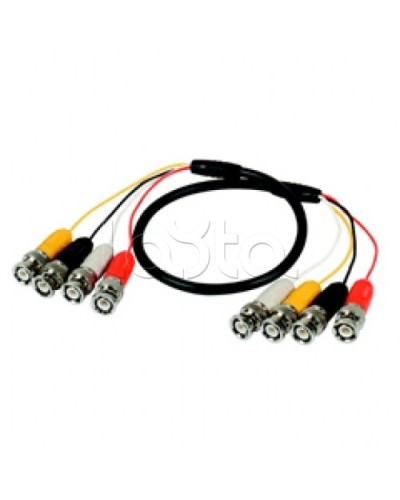 Кабель соединительный 4BNCx4BNC (штекер), 100см Lazso WC414 в Прокопьевске Видеоусилители, Модуляторы, Делители Pintop.ru