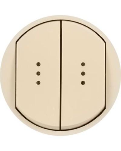 Лицевая панель для выключателя двойного с индикацией слоновая кость Celiane Legrand 066211 в Прокопьевске Аксессуары для кабель-канала Pintop.ru