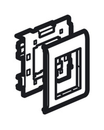 Суппорт Mosaic на 2 модуля 110 мм METRA Legrand (638086) в Прокопьевске Аксессуары для кабель-канала Pintop.ru