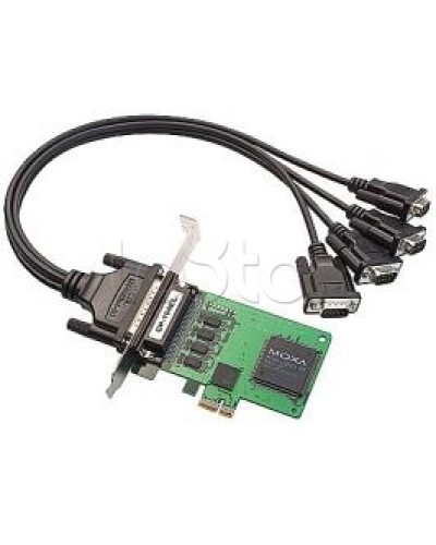 Плата 4-портовая RS-232 для шины PCI Express Moxa CP-104EL-A-DB9M в Прокопьевске Сетевые карты Pintop.ru