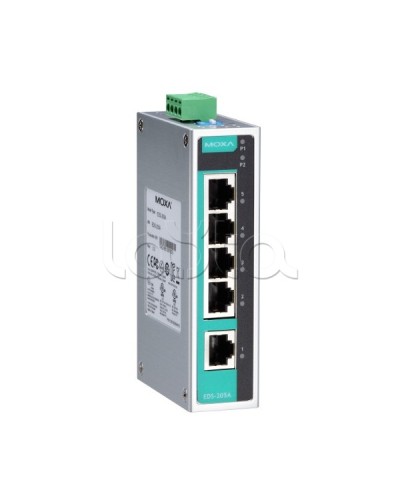 Коммутатор неуправляемый промышленный 5-портовый Moxa EDS-205A-T в Прокопьевске Коммутаторы Pintop.ru