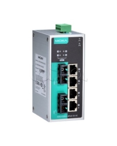 Коммутатор PoE 6-портовый Moxa EDS-P206A-4PoE-MM-SC в Прокопьевске Коммутаторы Pintop.ru