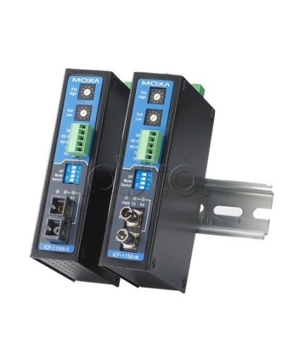 Конвертор RS-232/422/485 в оптику MM (ST)Moxa ICF-1150I-M-ST-T в Прокопьевске Дополнительное оборудование для ОПС Pintop.ru