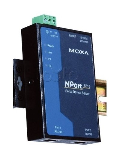 Сервер 2-портовый RS-232 в Ethernet Moxa NPort 5210-T в Прокопьевске Дополнительное оборудование для ОПС Pintop.ru