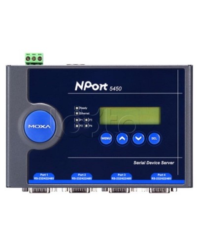 Сервер 4-портовый RS-232/422/485 в Ethernet Moxa NPort 5450-T в Прокопьевске Дополнительное оборудование для ОПС Pintop.ru
