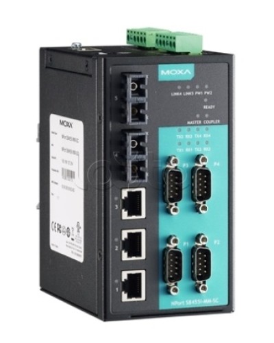 Сервер 4-портовый RS-232/422/485 в Ethernet Moxa NPort S8455I-SS-SC в Прокопьевске Дополнительное оборудование для ОПС Pintop.ru
