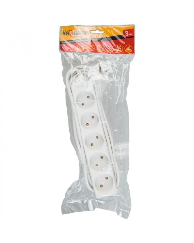 Удлинитель Navigator 71 553 NPE-S-05-300-X-2x0.75б/з 5 гн. 3м в Прокопьевске Блоки розеток Pintop.ru