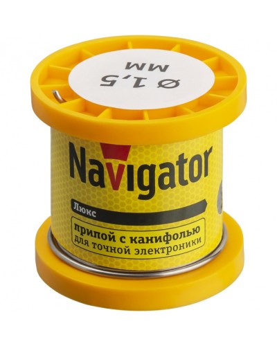 Припой Navigator 93 083 NEM-Pos02-61K-1.5-K100 (ПОС-61, катушка, 1.5 мм, 100 гр) в Прокопьевске Аксессуары для кабель-канала Pintop.ru