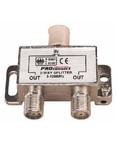 Делитель ТВ х 2 под F разъём 5-1000 МГц (10шт/уп) PROCONNECT 05-6021 в Прокопьевске Коммутационные изделия Pintop.ru