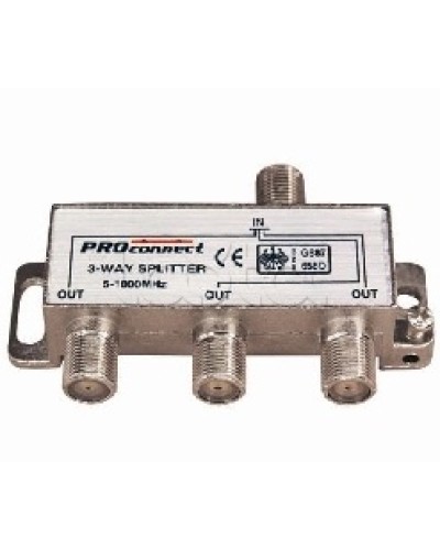Делитель ТВ х 3 под F разъём 5-1000 МГц (10шт/уп) PROCONNECT 05-6022 в Прокопьевске Коммутационные изделия Pintop.ru