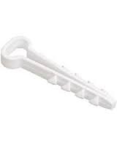 Дюбель-хомут 5-10 белый, прямоугольный (100шт/уп) PROCONNECT 07-4611 в Прокопьевске Стяжки-хомуты Pintop.ru