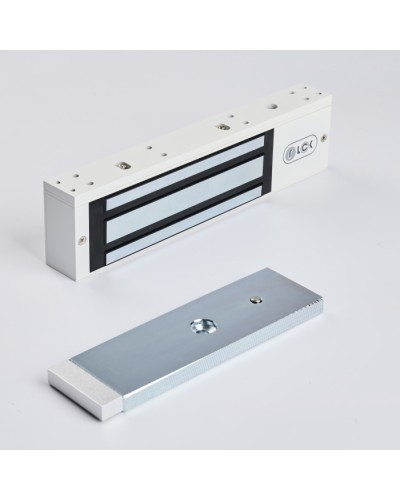 R-Lock RL-EM350-LSW - Электромагнитный замкок, 350кг, DC12/24B, цвет белый, RAL9016(белый), два датчика втроены в корпус замка: датчик Холла и магнито-контактный датчик в Прокопьевске Электромагнитные замки Pintop.ru