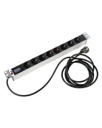 Блок розеток 1U, 8 розеток Schuko Rem R-16-8S-AM-440-3 в Прокопьевске Блоки розеток Pintop.ru