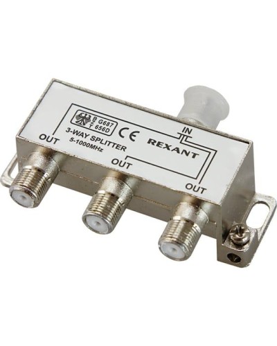 Делитель антенный, (3 TV), 5-1000 МГц REXANT 06-0041-C в Прокопьевске Системы видеонаблюдения Pintop.ru