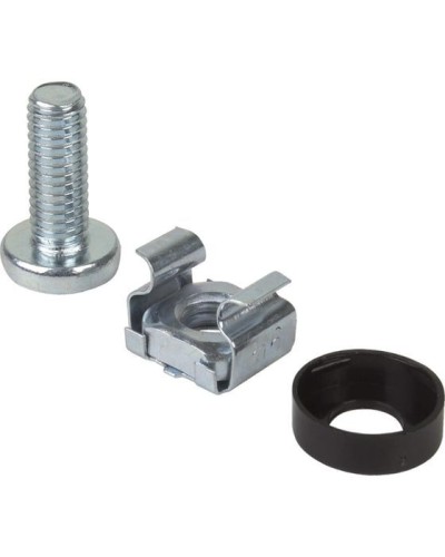 Комплект крепежа винт+шайба+гайка M6x16 REXANT (04-2686) в Прокопьевске Аксессуары для стоек и шкафов Pintop.ru