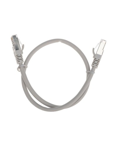 Патч-корд S/FTP, CAT 6A (10G), RJ45-RJ45, 28AWG, LSZH, серый, 0,5м REXANT 02-0390-05 в Прокопьевске Патчкорды (медные) Pintop.ru