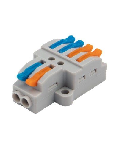 Разветвительная клемма СМК 2x2 2 полюса с монтажной площадкой 1 ввод 2 вывода (5 шт/уп) Rexant (07-5235-05) в Прокопьевске Клеммные колодки Pintop.ru