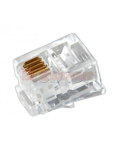 Джек телефонный 6P4C (100шт/уп) REXANT 05-1012 в Прокопьевске Коннекторы Pintop.ru