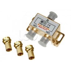 Делитель телевизионный ТВx2 + 3 шт. F BOX 5-1000 МГц GOLD (10шт/уп) REXANT 05-6101-1