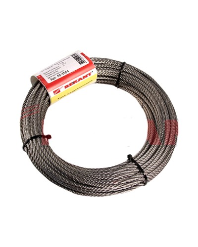 Трос нержавеющий d=3мм, моток 20 метров REXANT 09-5503 в Прокопьевске Крепежные изделия Pintop.ru