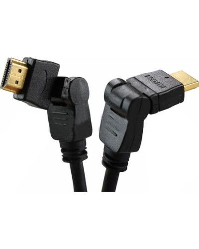 Шнур HDMI - HDMI gold 2 м с фильтрами угловой 360° (10шт/уп) REXANT 17-6204-3 в Прокопьевске Патч-корды и пигтейлы Pintop.ru
