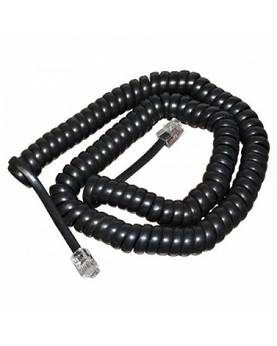 Шнур витой трубочный телефонный чёрный 2 м (10шт/уп) REXANT 18-2023 в Прокопьевске Дополнительное оборудование для сетей Pintop.ru