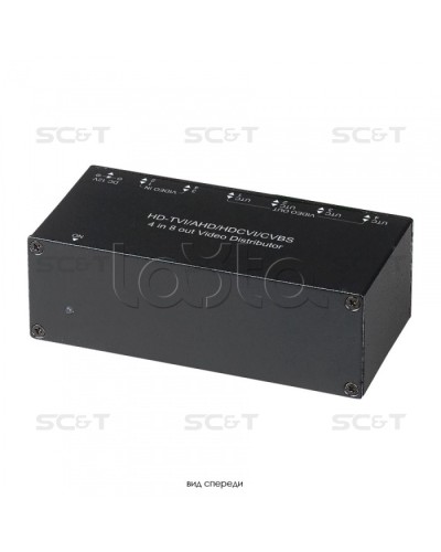 Распределитель видеосигнала HDCVI/HDTVI/AHD/CVBS SC&T CD408HD в Прокопьевске Видеоусилители, Модуляторы, Делители Pintop.ru